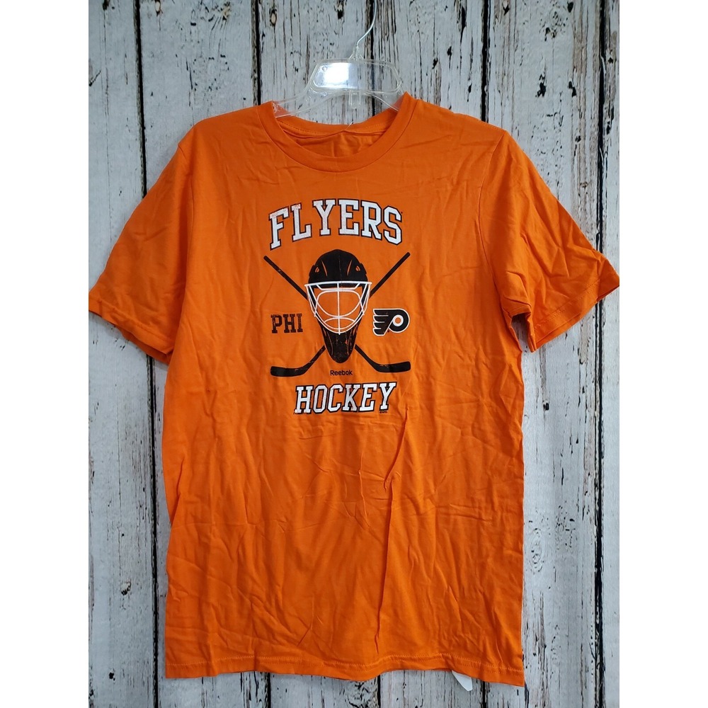 Boy's XL 18 Reebok Philadelphia Flyers NHL Short Sleeve Tee‎ T-Shirt Shirt NEW